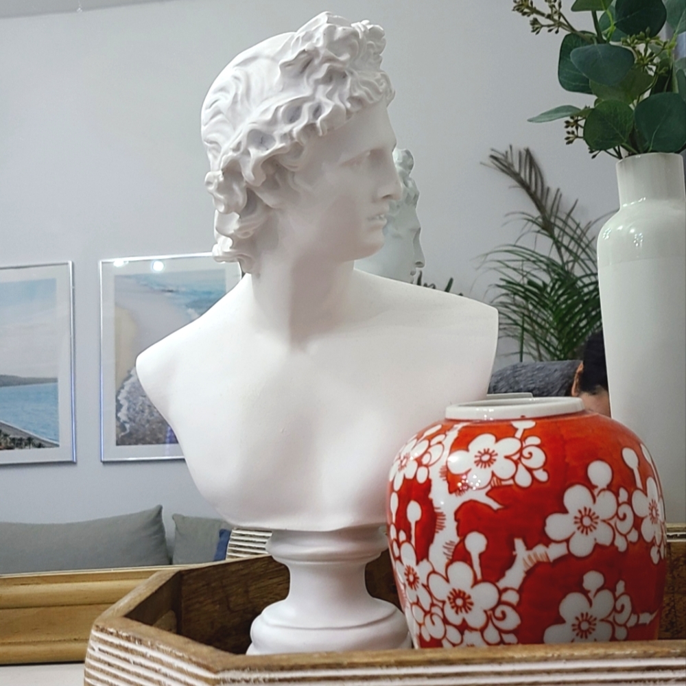 Bust statue Apollo Greek Roman